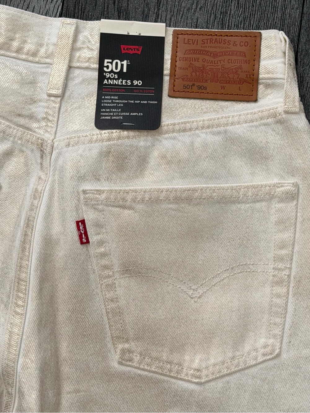 Levi's 501® '90s in White/Gold